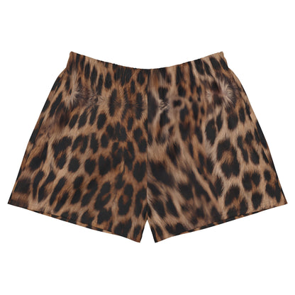 Leopard Print Women’s Recycled Athletic Shorts - Alfano Dry Goods