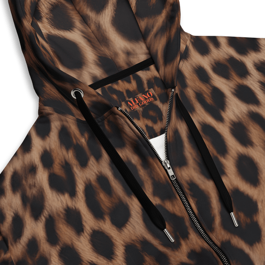 Leopard Unisex zip hoodie - Alfano Dry Goods