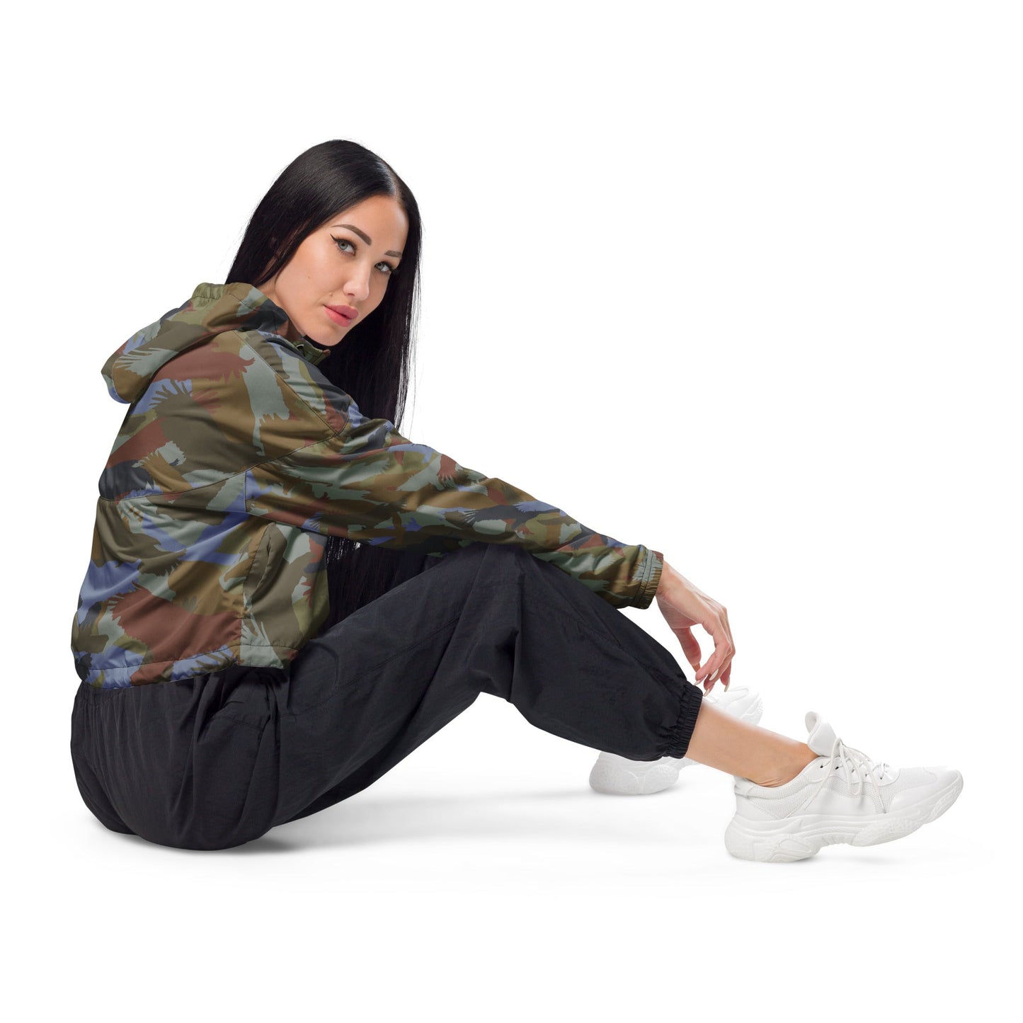 Midnight Eagle Women’s Cropped Windbreaker - Alfano Dry Goods