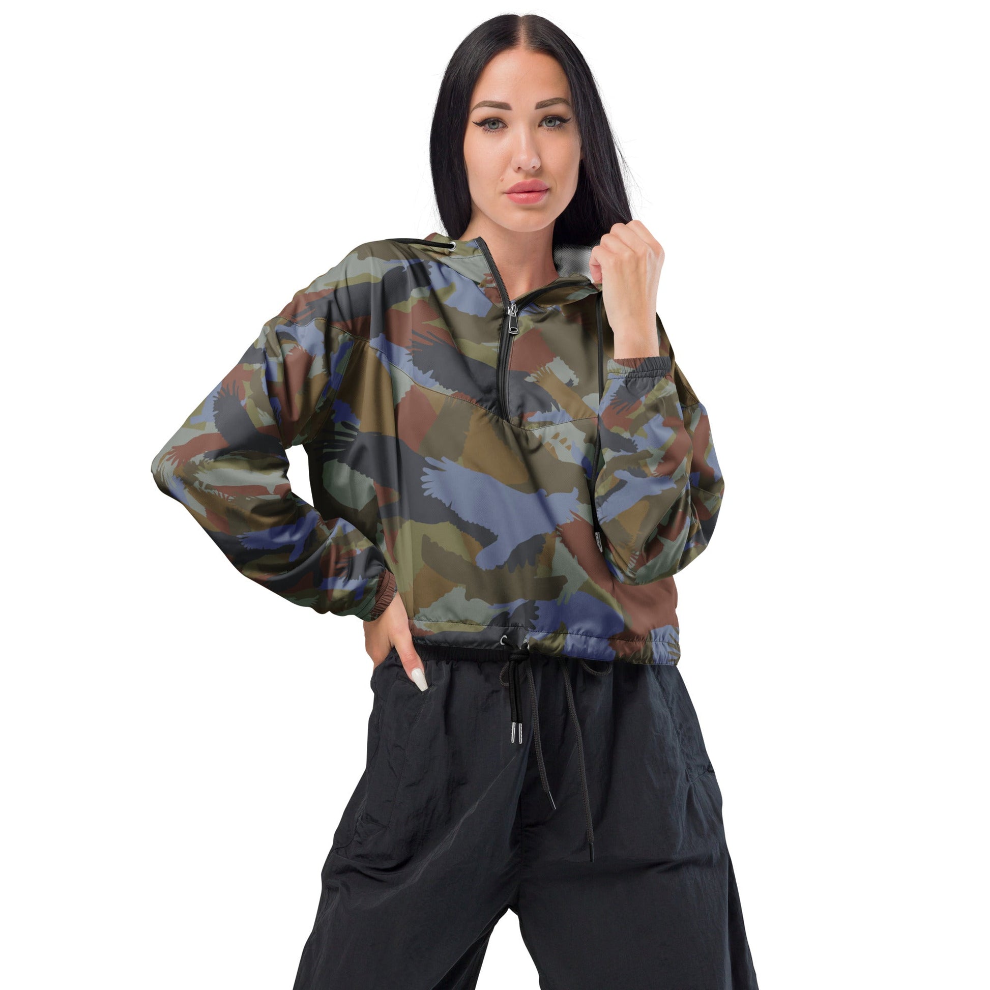 Midnight Eagle Women’s Cropped Windbreaker - Alfano Dry Goods