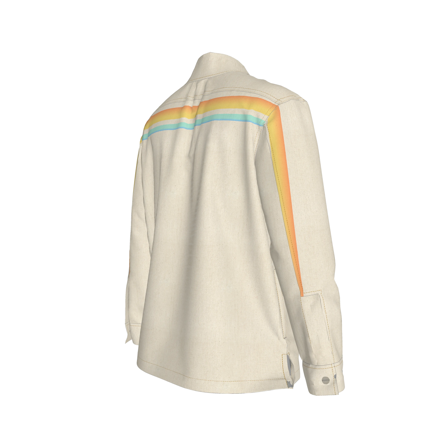 Sunset Sea MotoStripe™ Snap Shirt Jacket