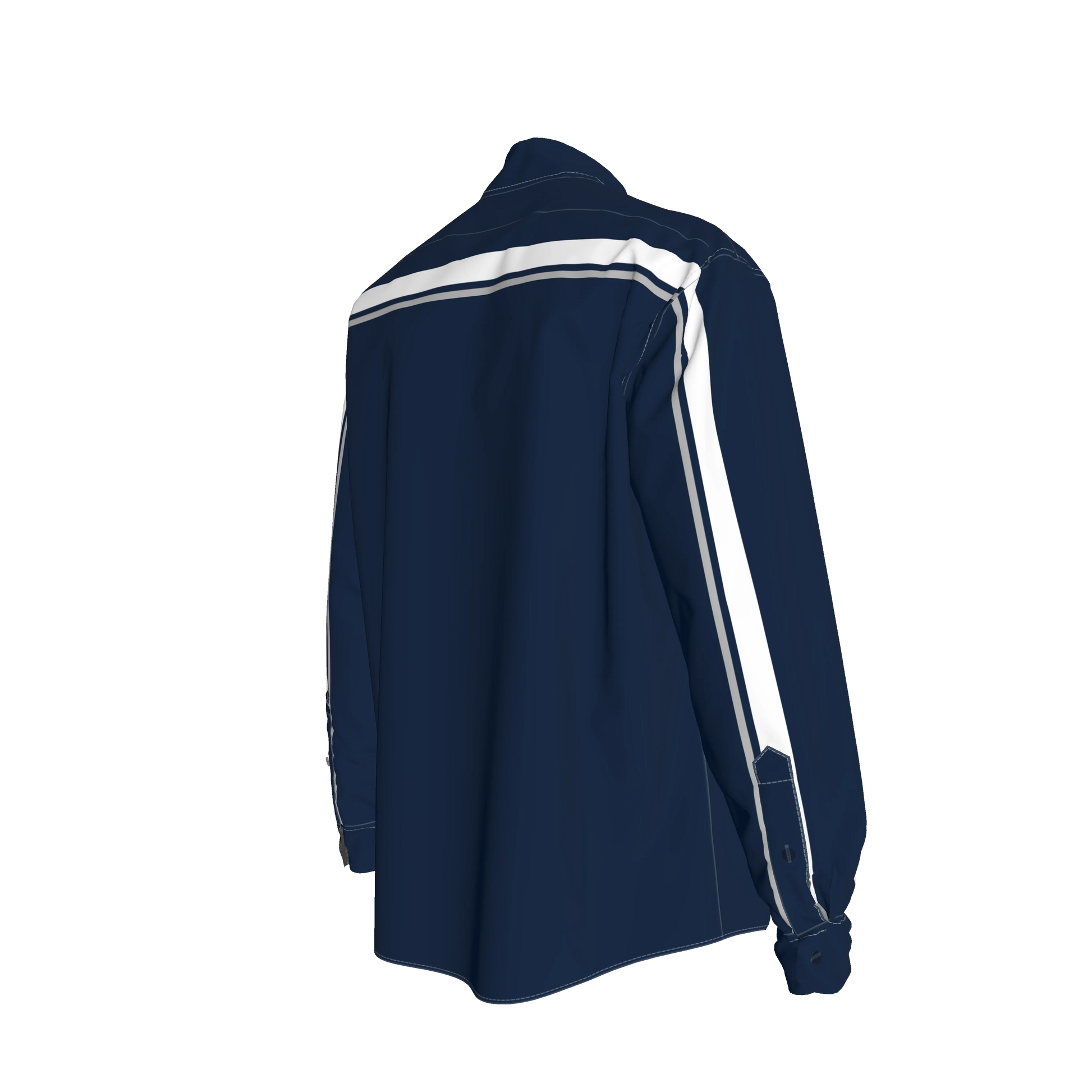 Navy MotoStripe™ Oversized Men’s Button-Down Shirt 💙⚡