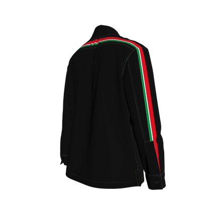 Italy MotoStripe™ Denim Shirt Jacket 🇮🇹⚫✨