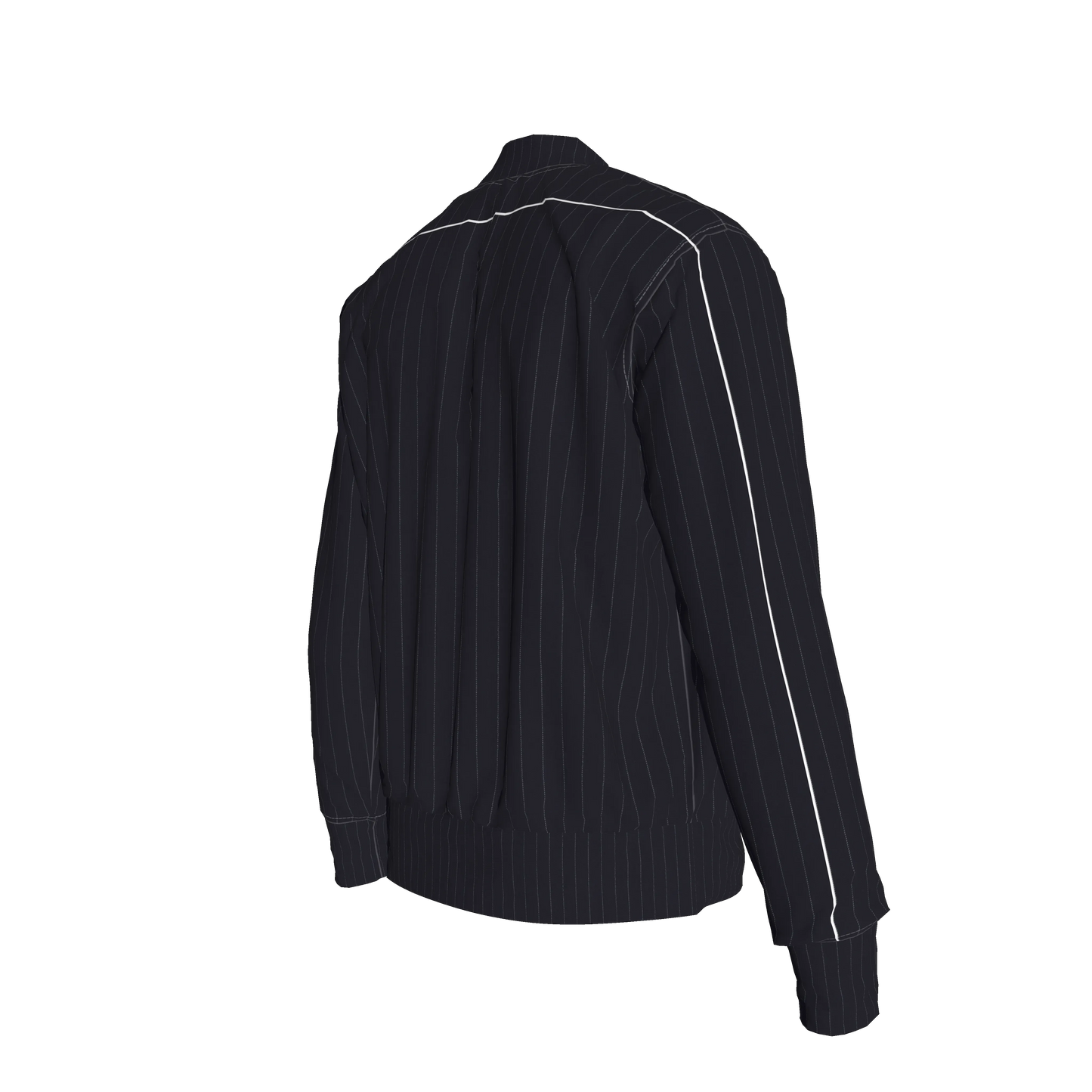 The Navy Pinstripe Snap Fleece Baseball Jacket ⚾💙