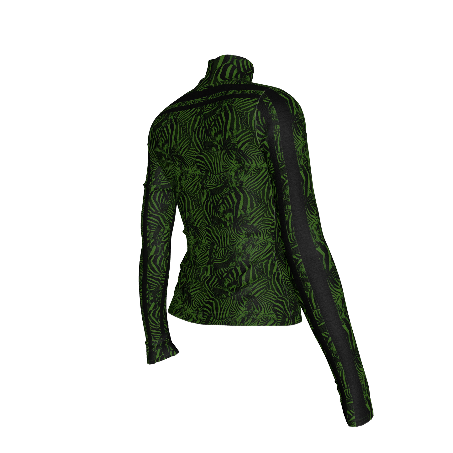 🦓💚 Green Zebra MotoStripe™ Turtleneck