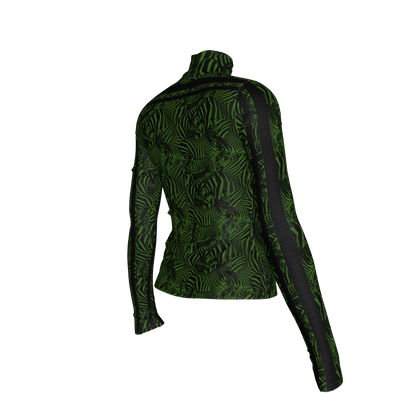 🦓💚 Green Zebra MotoStripe™ Turtleneck