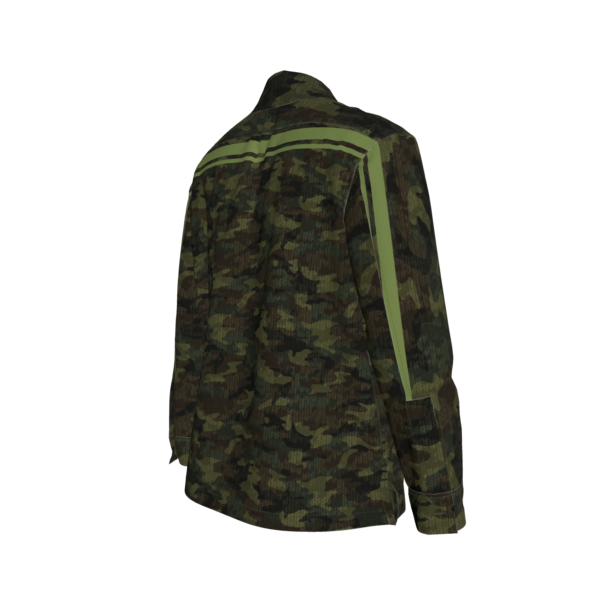 Camo Knit Green MotoStripe™ Shirt Jacket