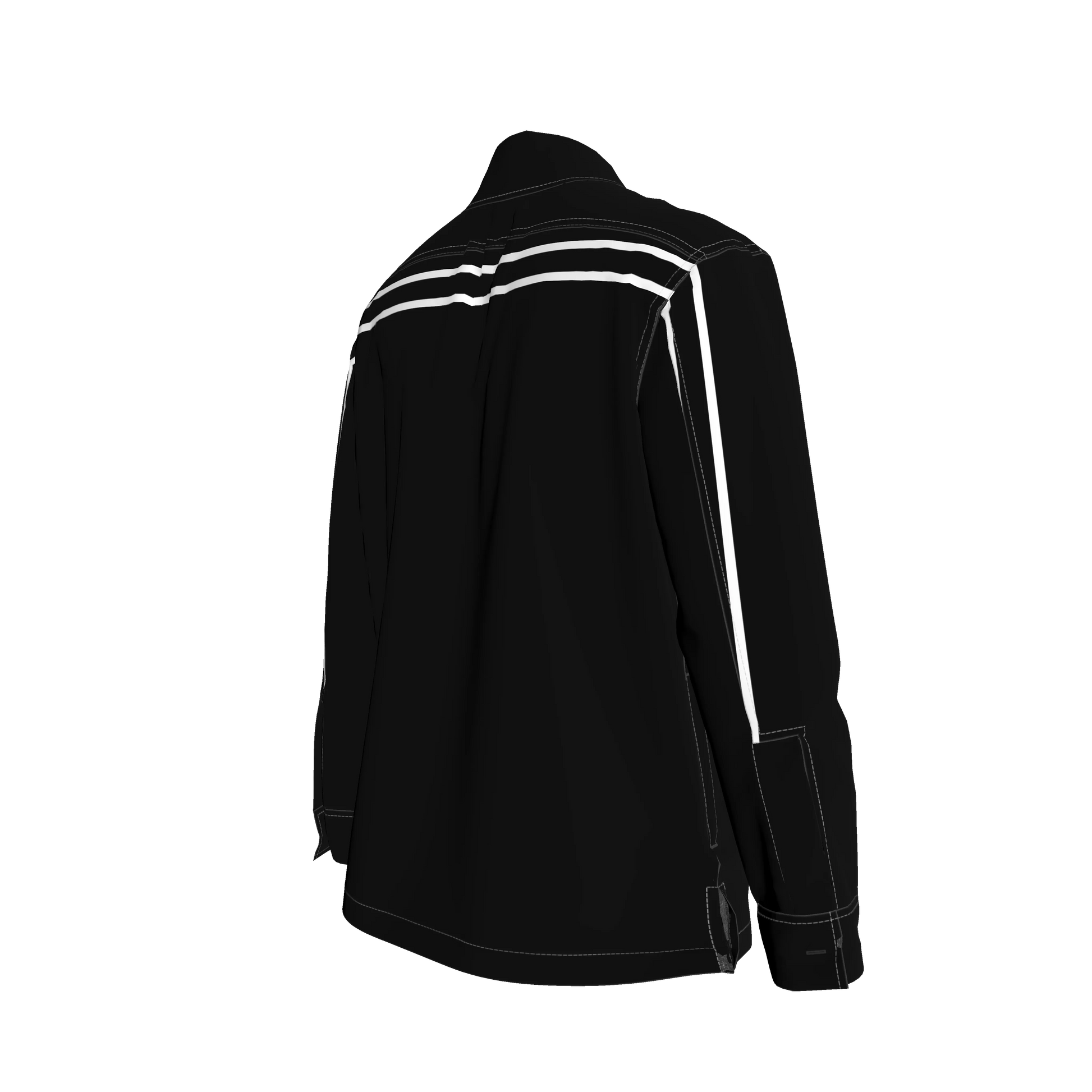 Black MotoStripe™ Organic Cotton Snap Shirt 