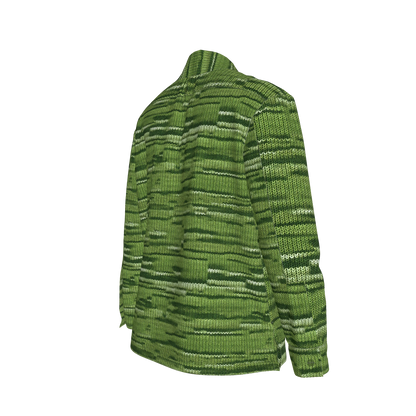 Green🌱🧶Knit Shirt Jacket — Variegated Corduroy Faux Knit 🌿🟩