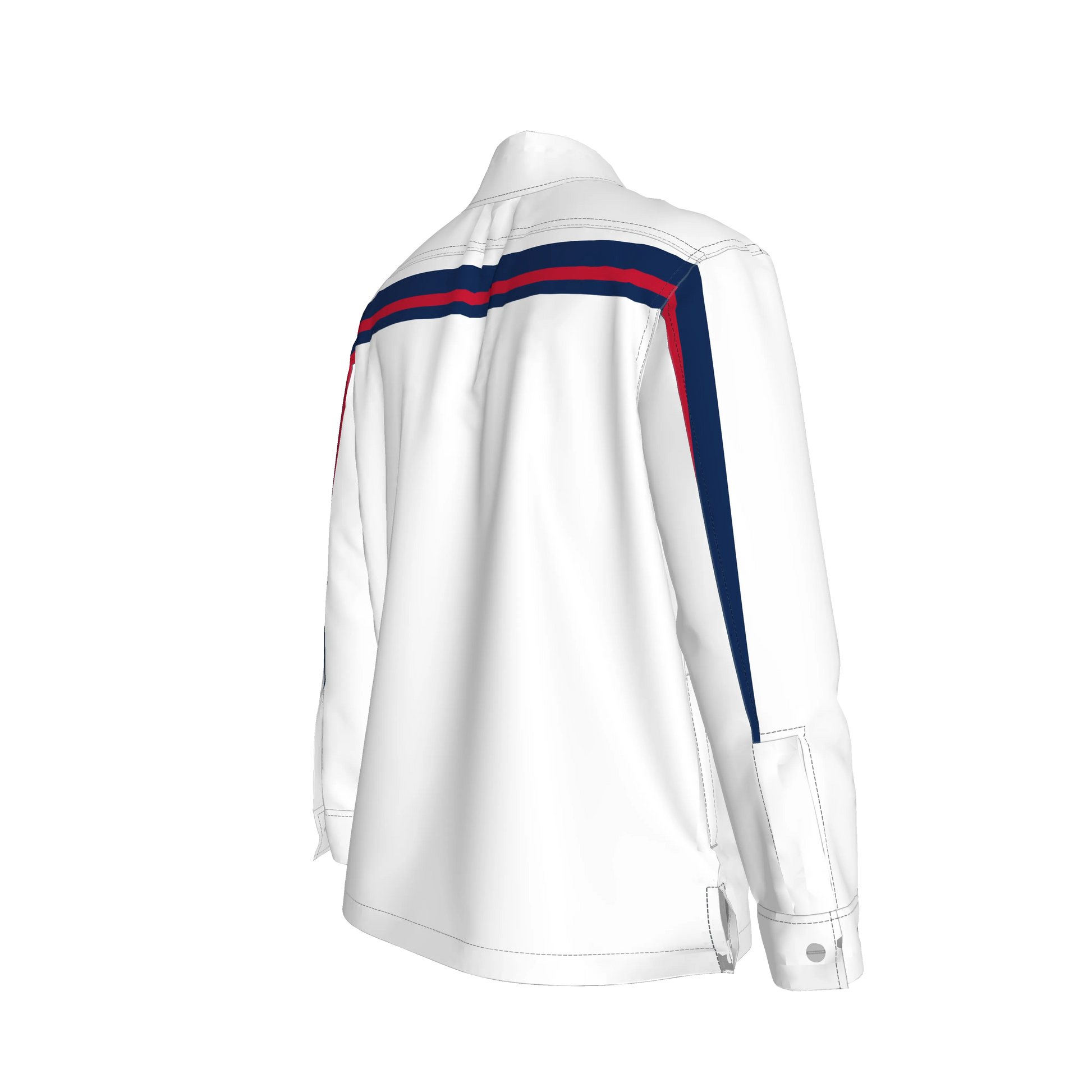 Blue & Red MotoStripe™ Snap Shirt Jacket