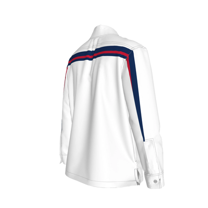 Blue & Red MotoStripe™ Snap Shirt Jacket