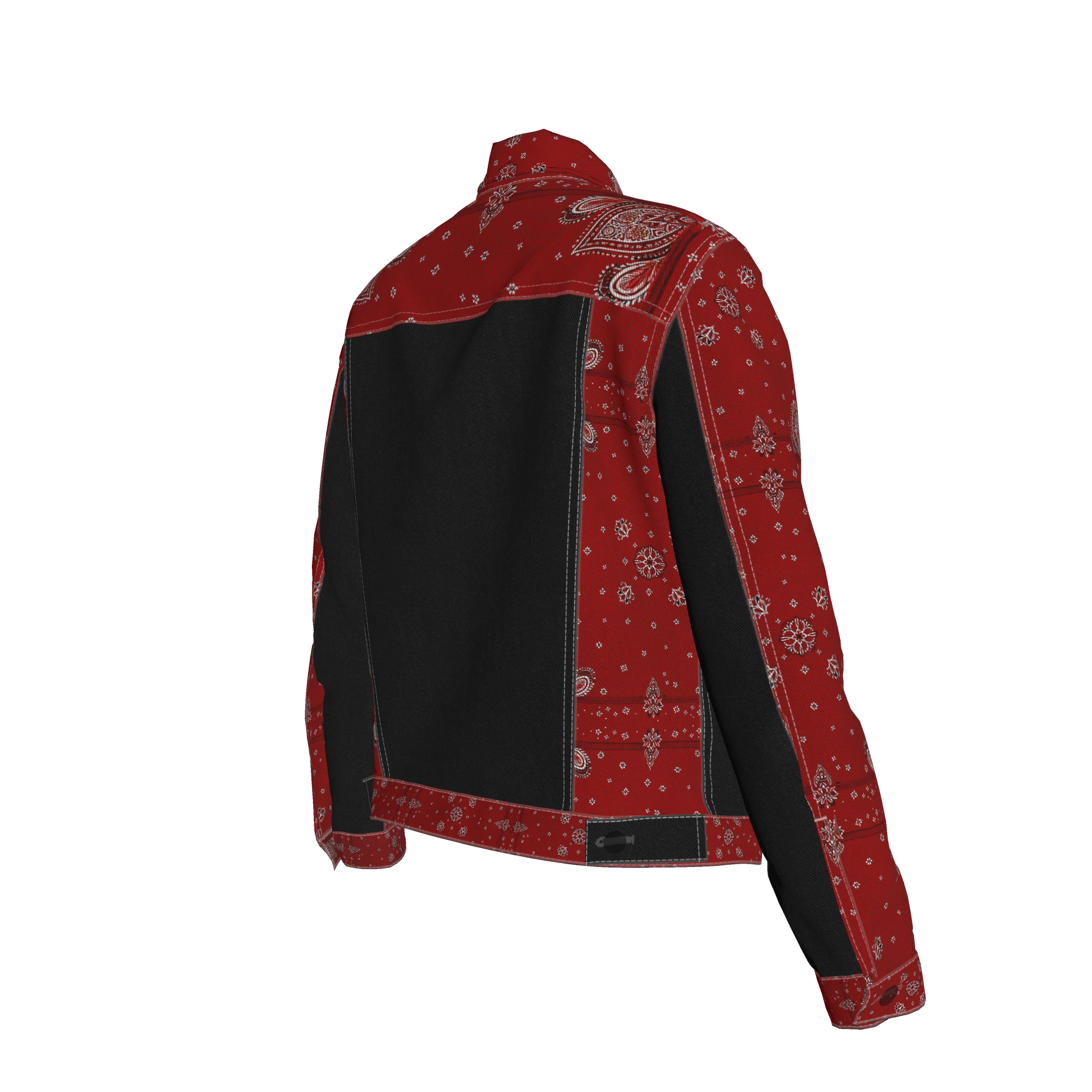 Red Bandana Women's Jean Jacket