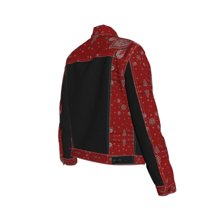 Red Bandana Women's Jean Jacket