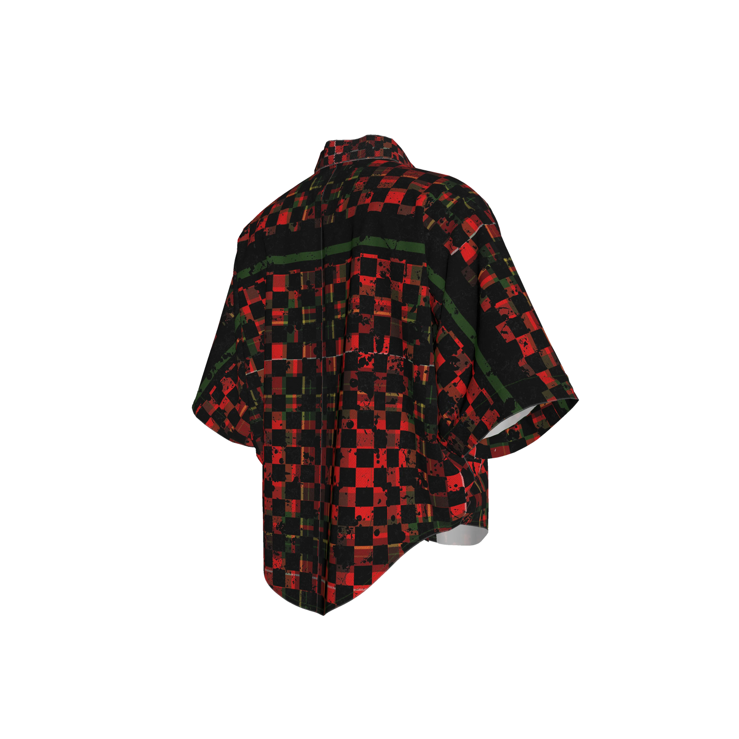 Tartan Chequed Splat MotoStripe™ Kimono Jacket