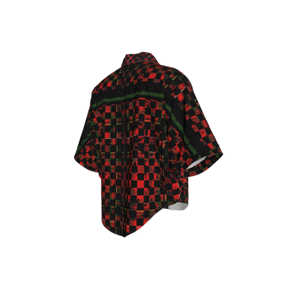 Tartan Chequed Splat MotoStripe™ Kimono Jacket