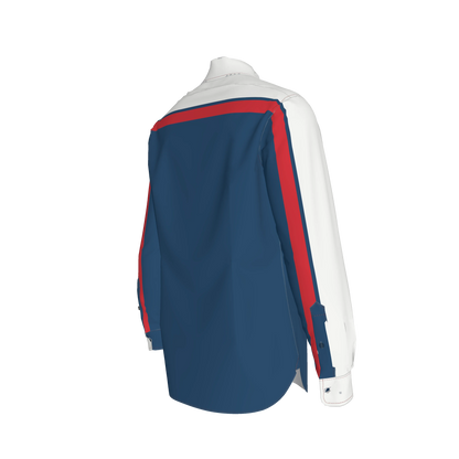 Red, White & Blue MotoStripe™ Button-Down Shirt