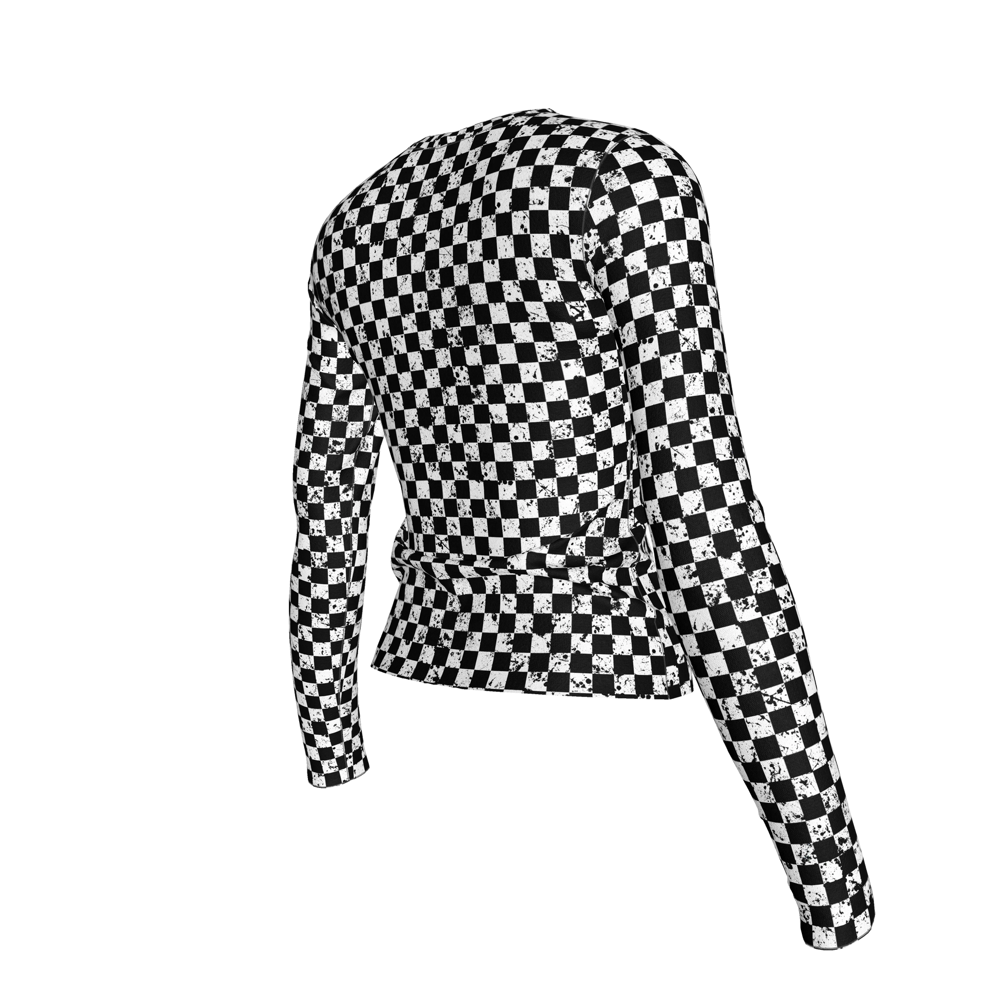 Chequered Splat Long Sleeve Tshirt