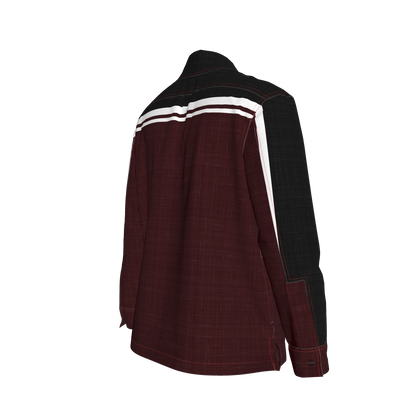 Dark Crimson MotoStripe™ Shirt Jacket