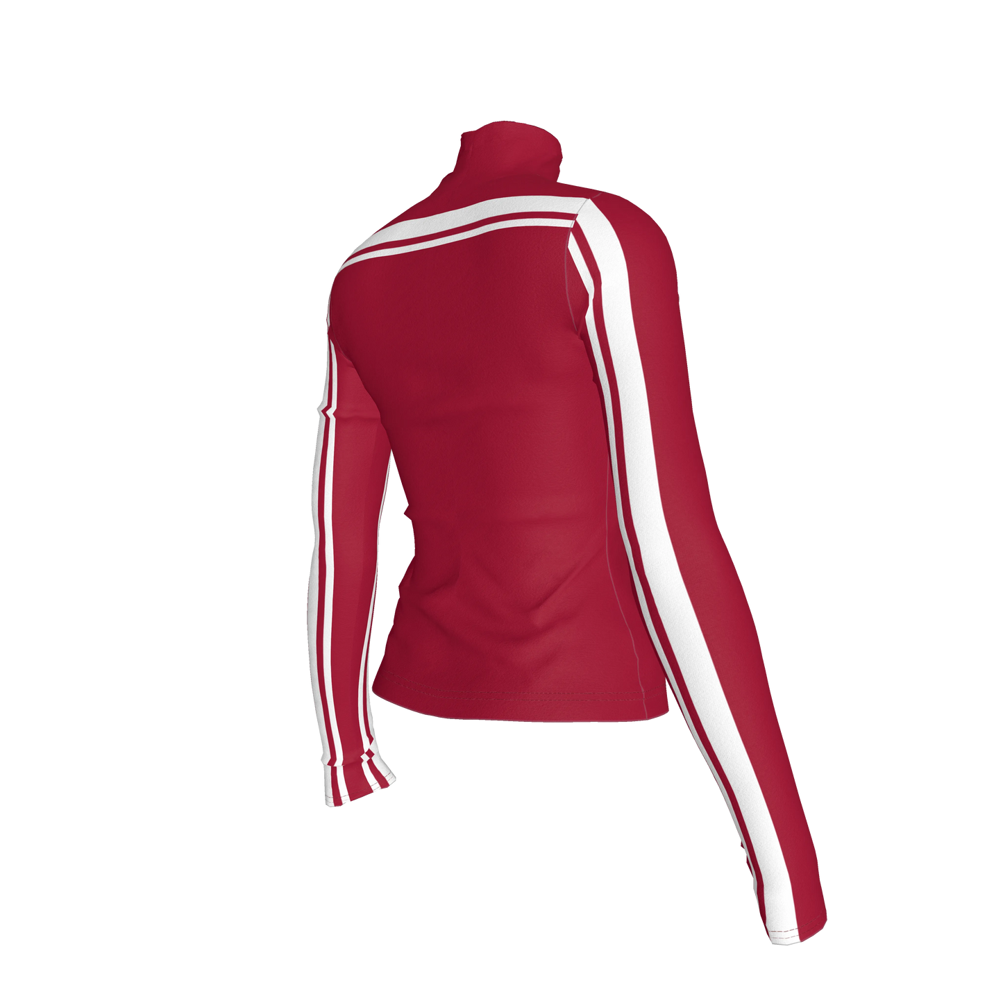❤️🤍 Crimson Red + White MotoStripe™ Turtleneck 