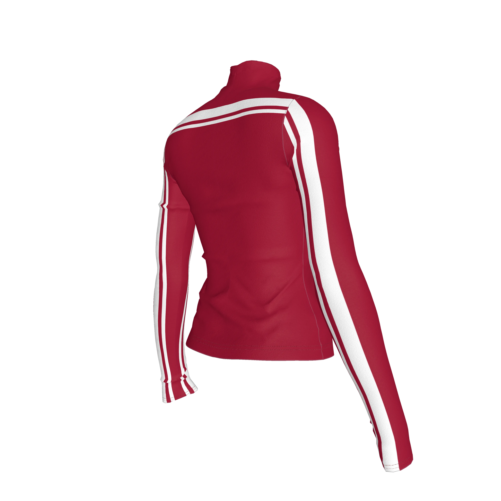 ❤️🤍 Crimson Red + White MotoStripe™ Turtleneck 