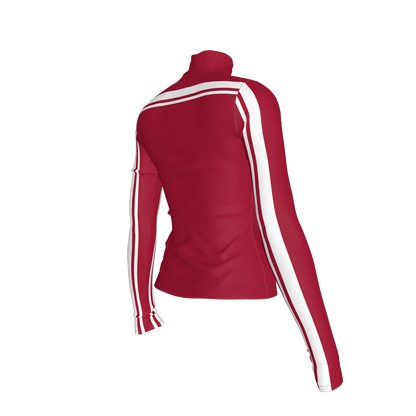 ❤️🤍 Crimson Red + White MotoStripe™ Turtleneck 