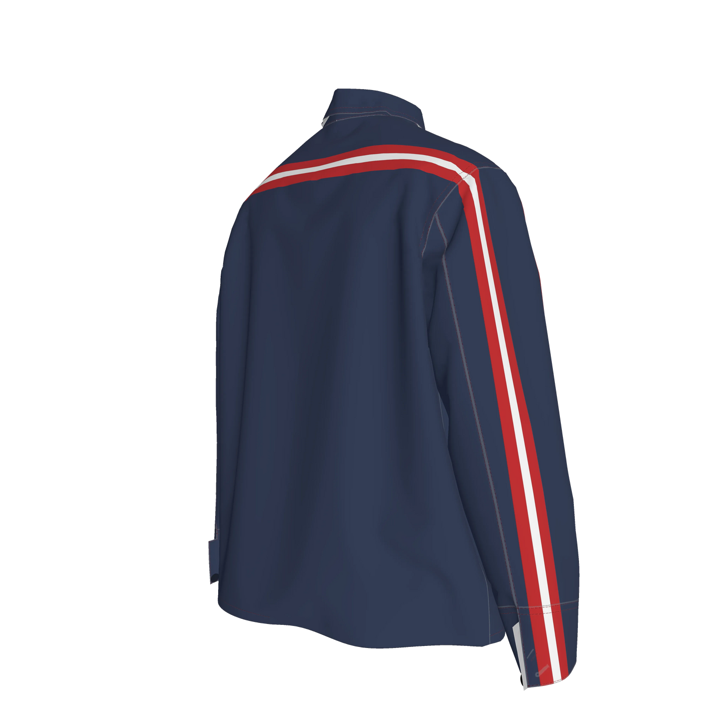 🟦🔴⚪ The Retro Blue MotoStripe™ Chore Coat