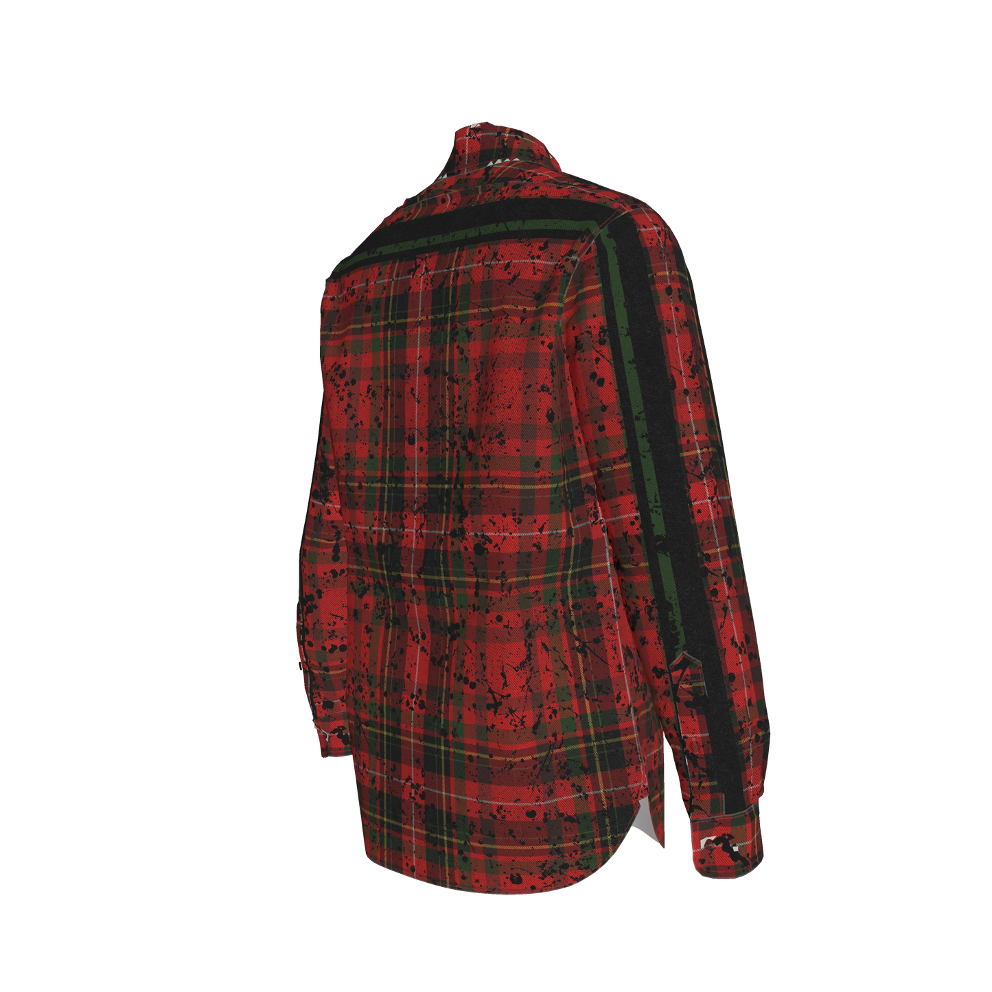 Splat Tartan Green MotoStripe™ Shirt