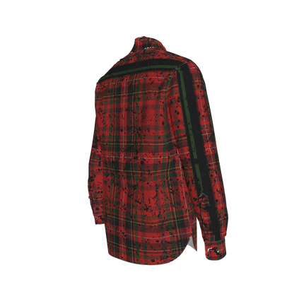 Splat Tartan Green MotoStripe™ Shirt