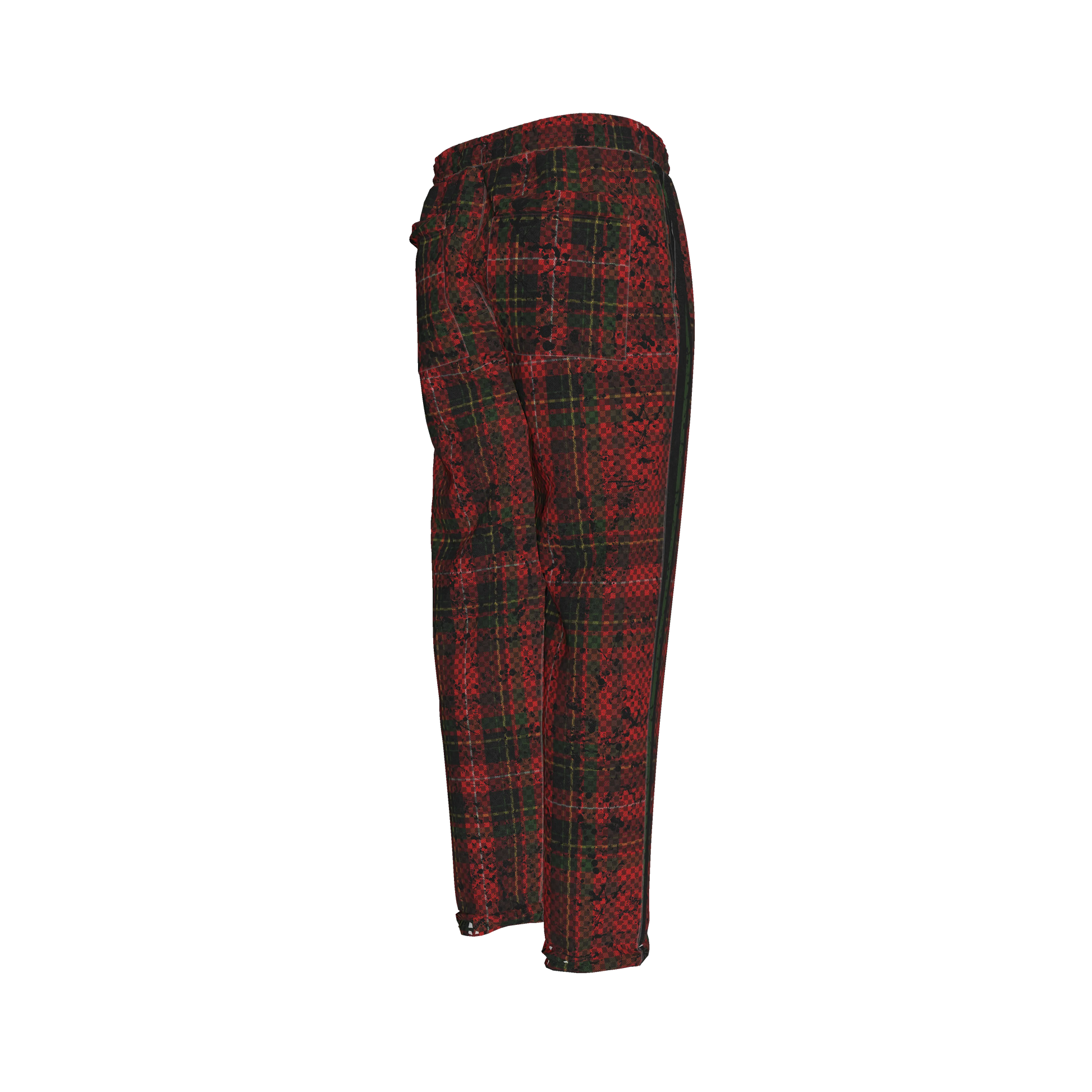 Tartan Race Green MotoStripe™ Pegged Trousers Copy