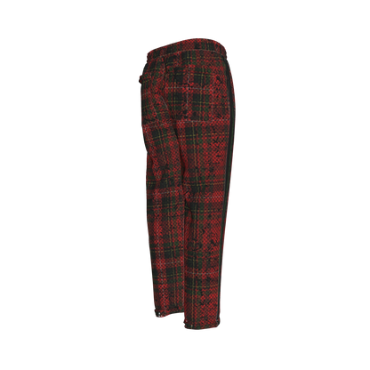 Tartan Race Green MotoStripe™ Pegged Trousers Copy