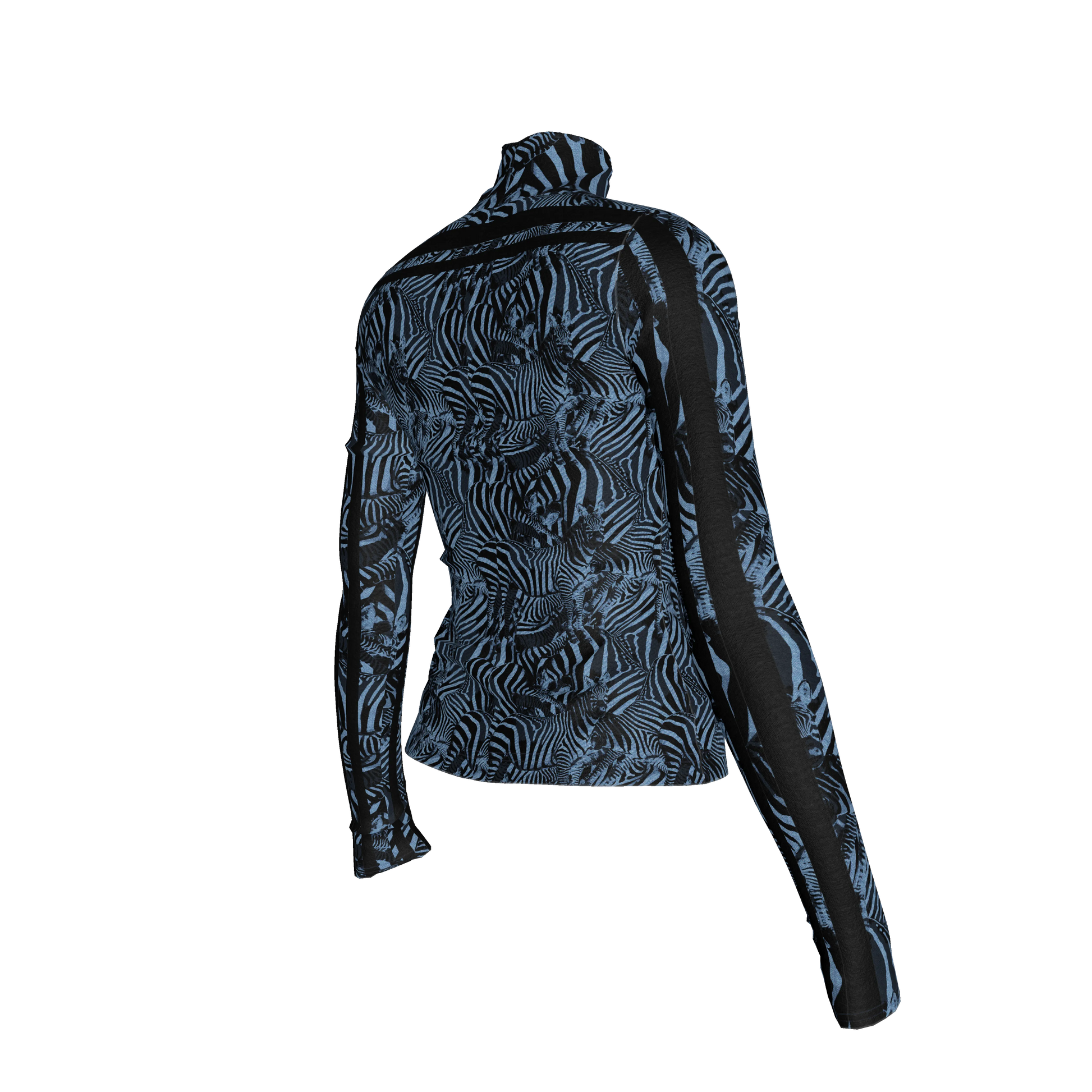 🦓💙 Blue Zebra MotoStripe™ Turtleneck