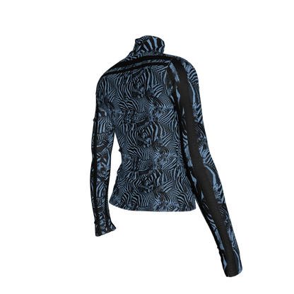🦓💙 Blue Zebra MotoStripe™ Turtleneck