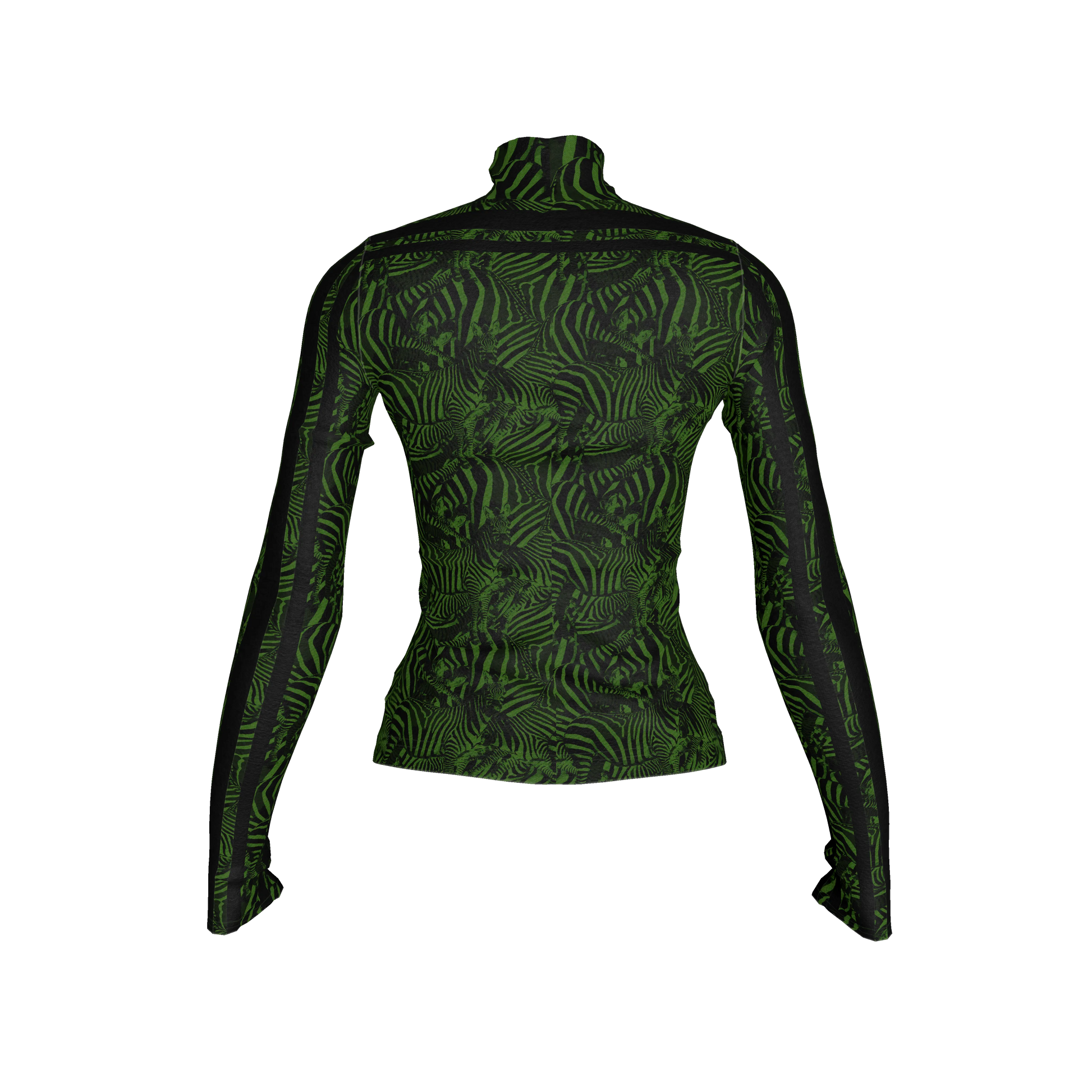 🦓💚 Green Zebra MotoStripe™ Turtleneck