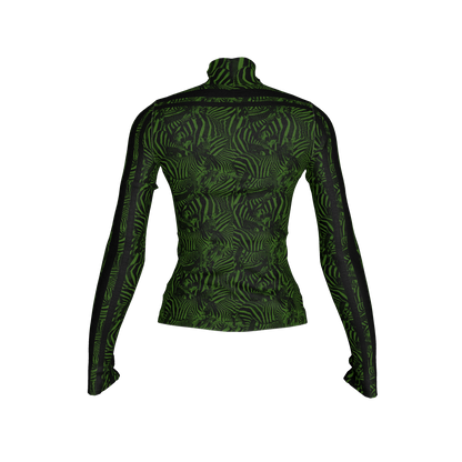 🦓💚 Green Zebra MotoStripe™ Turtleneck