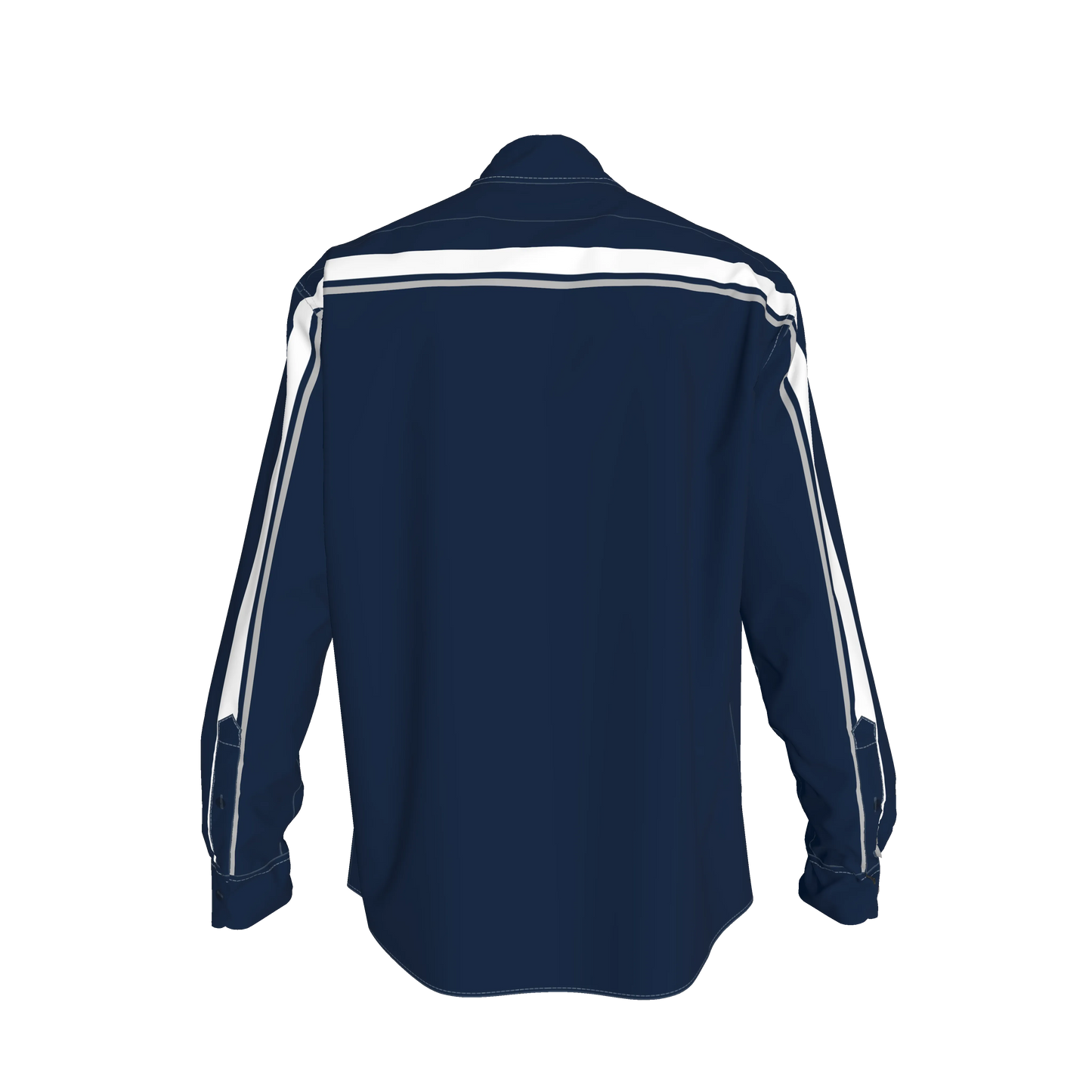 Navy MotoStripe™ Oversized Men’s Button-Down Shirt 💙⚡