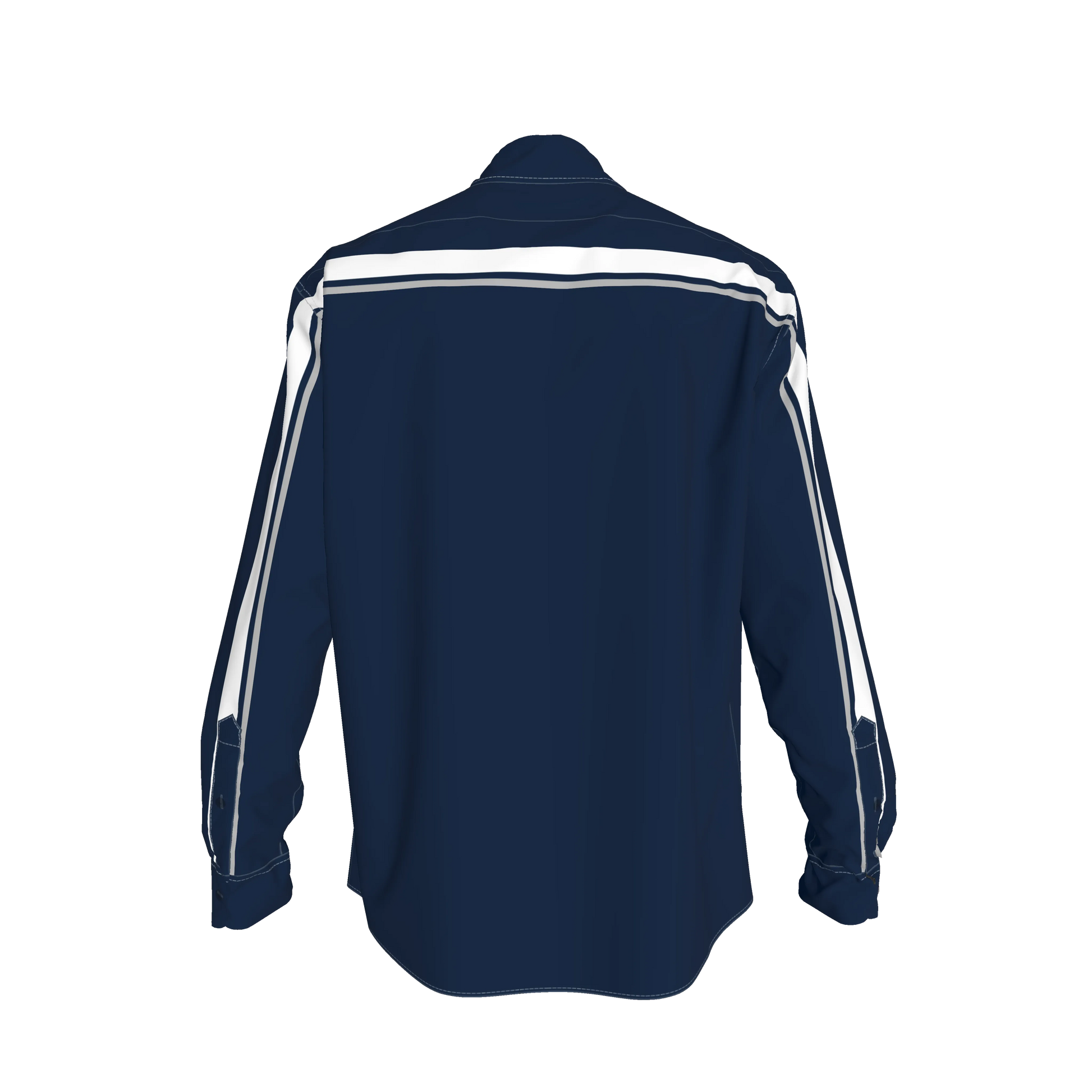 Navy MotoStripe™ Oversized Men’s Button-Down Shirt 💙⚡