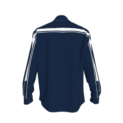 Navy MotoStripe™ Oversized Men’s Button-Down Shirt 💙⚡