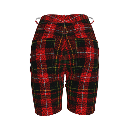 Leopard Tartan MotoStripe™ Women's Shorts
