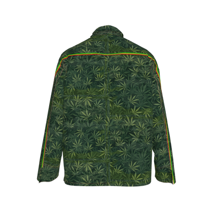 The Rasta MotoStripe™ Leaf Camo Chore Coat 🌿❤️💛💚