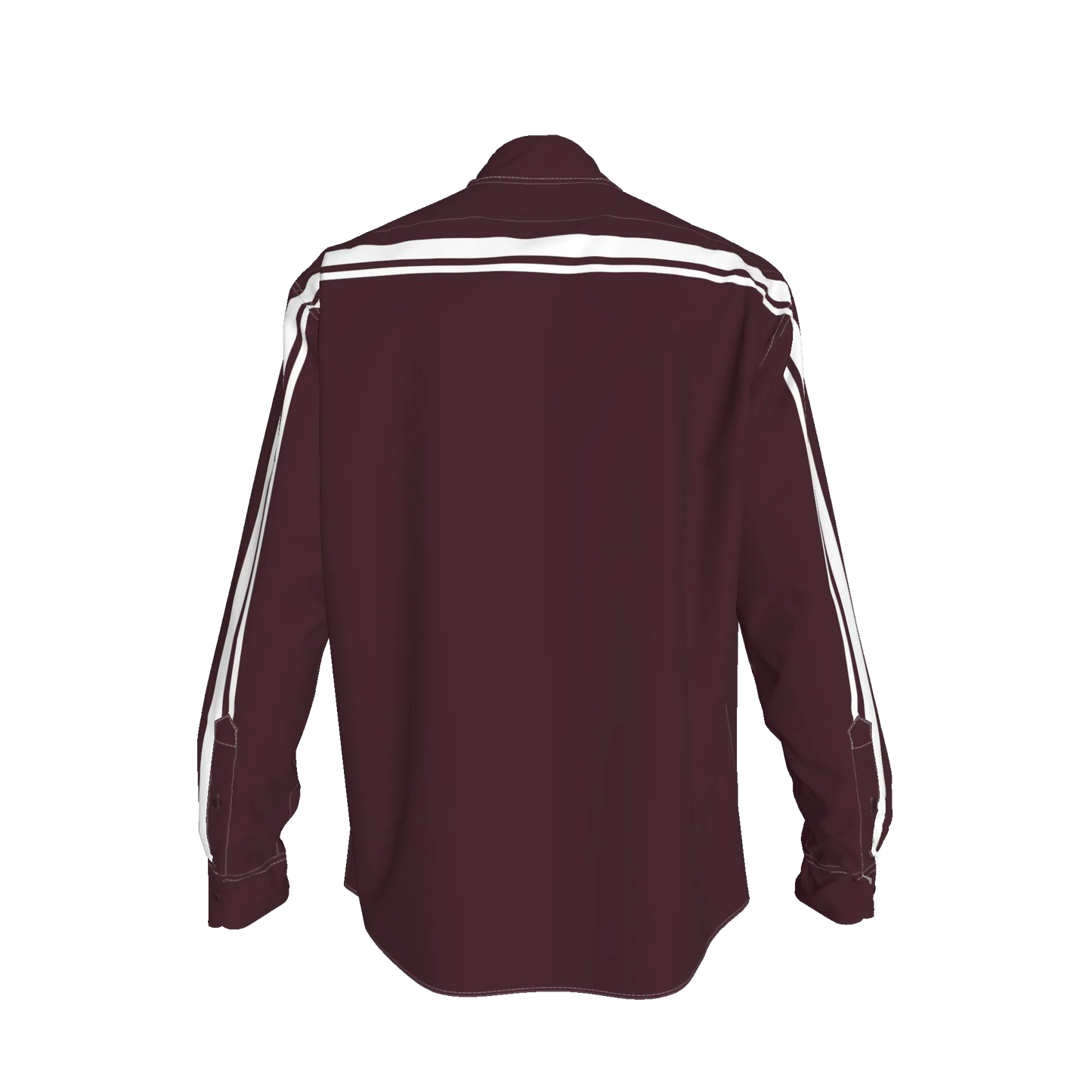Maroon MotoStripe™ Oversized Men's Shirt