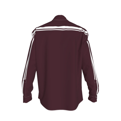 Maroon MotoStripe™ Oversized Men's Shirt