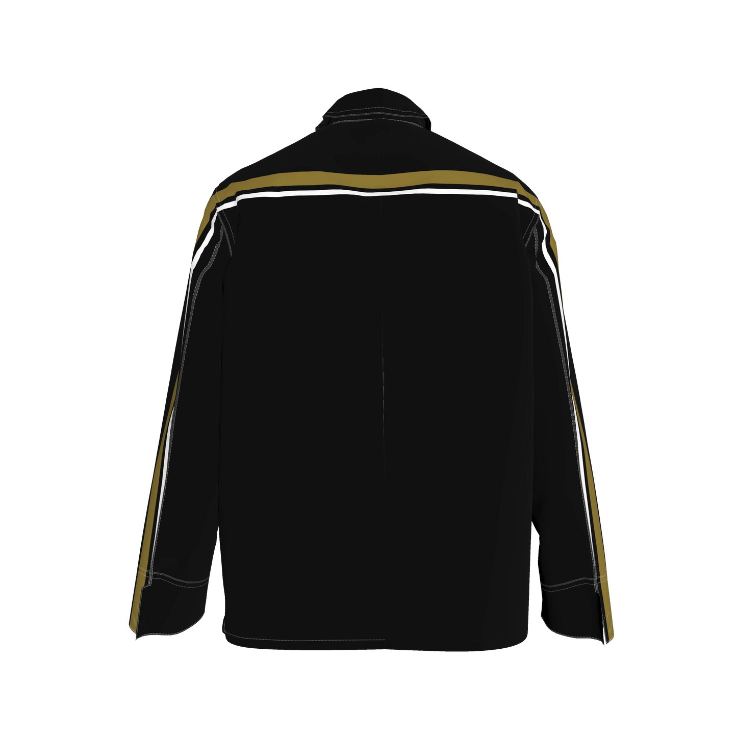 Gold & White MotoStripe™ Black Chore Coat ⚫✨🏈