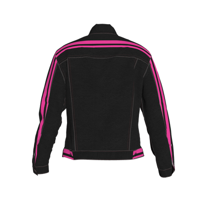 Pink MotoStripe™ Jean Jacket 🖤💖🏁