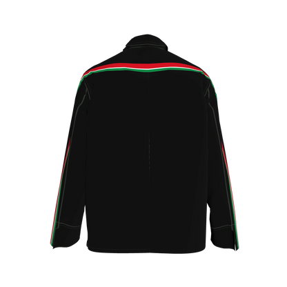 Italy MotoStripe™ Denim Chore Coat 🇮🇹⚫✨