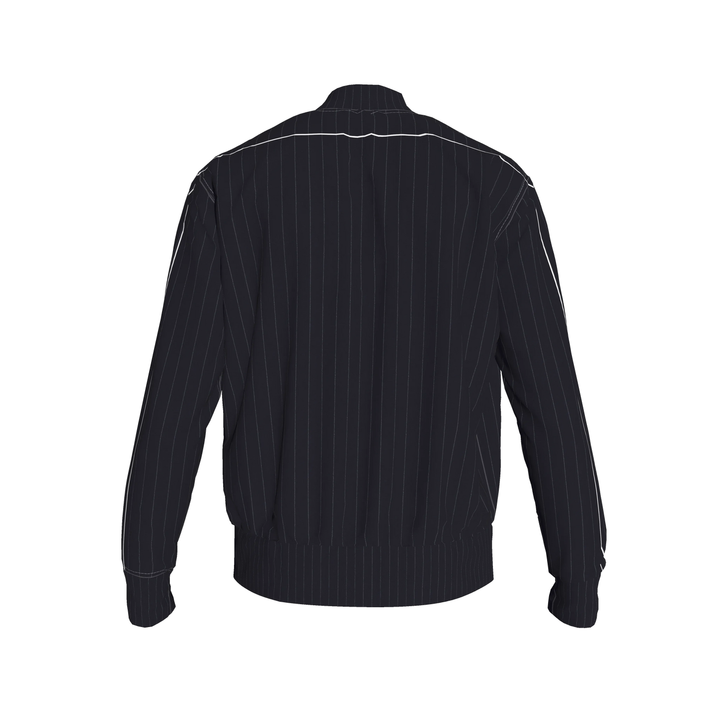 The Navy Pinstripe Snap Fleece Baseball Jacket ⚾💙