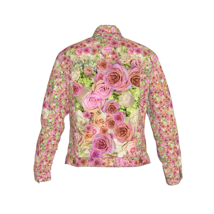Rose & Hydrangea Women’s Jean Jacket 🌹🌸💚 