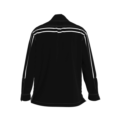 Black MotoStripe™ Organic Cotton Snap Shirt 