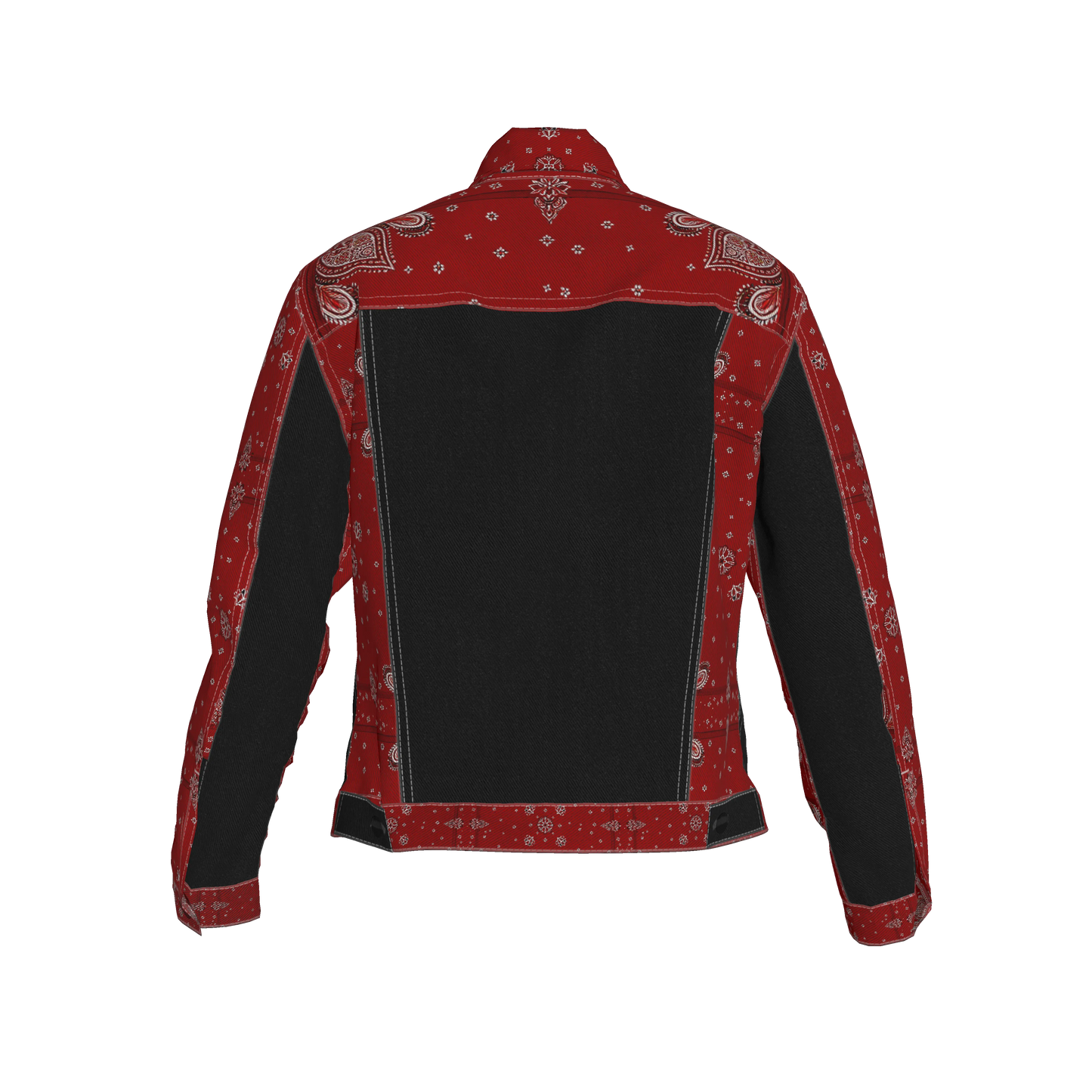 Red Bandana Women's Jean Jacket