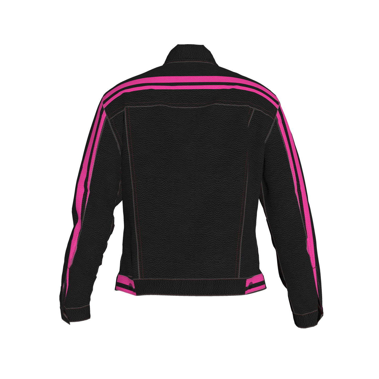 The Pink MotoStripe™ Jean Jacket 🖤💖🏁