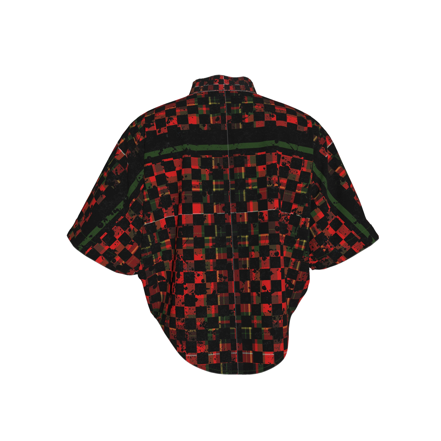Tartan Chequed Splat MotoStripe™ Kimono Jacket